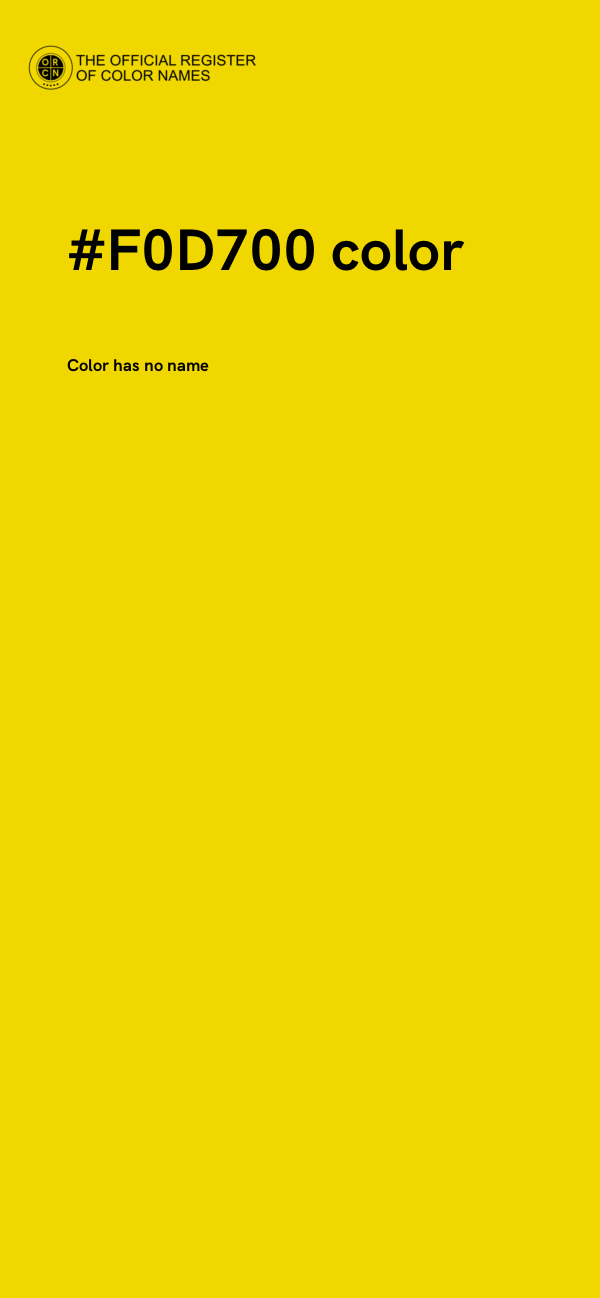 #F0D700 color image