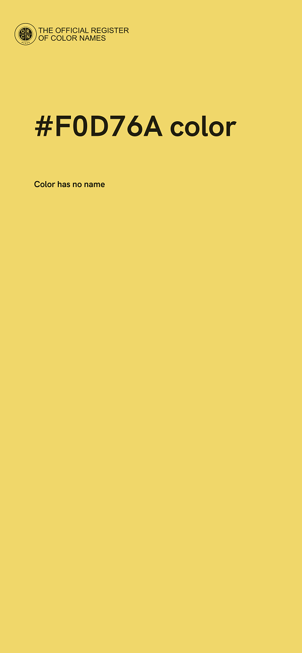 #F0D76A color image