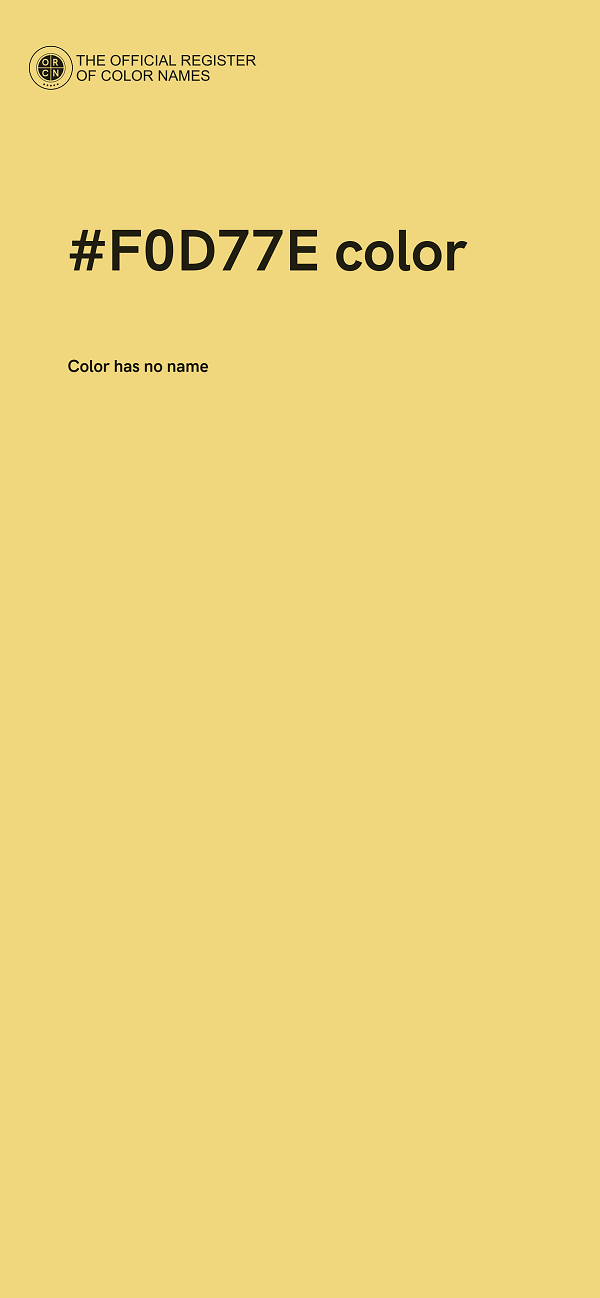 #F0D77E color image