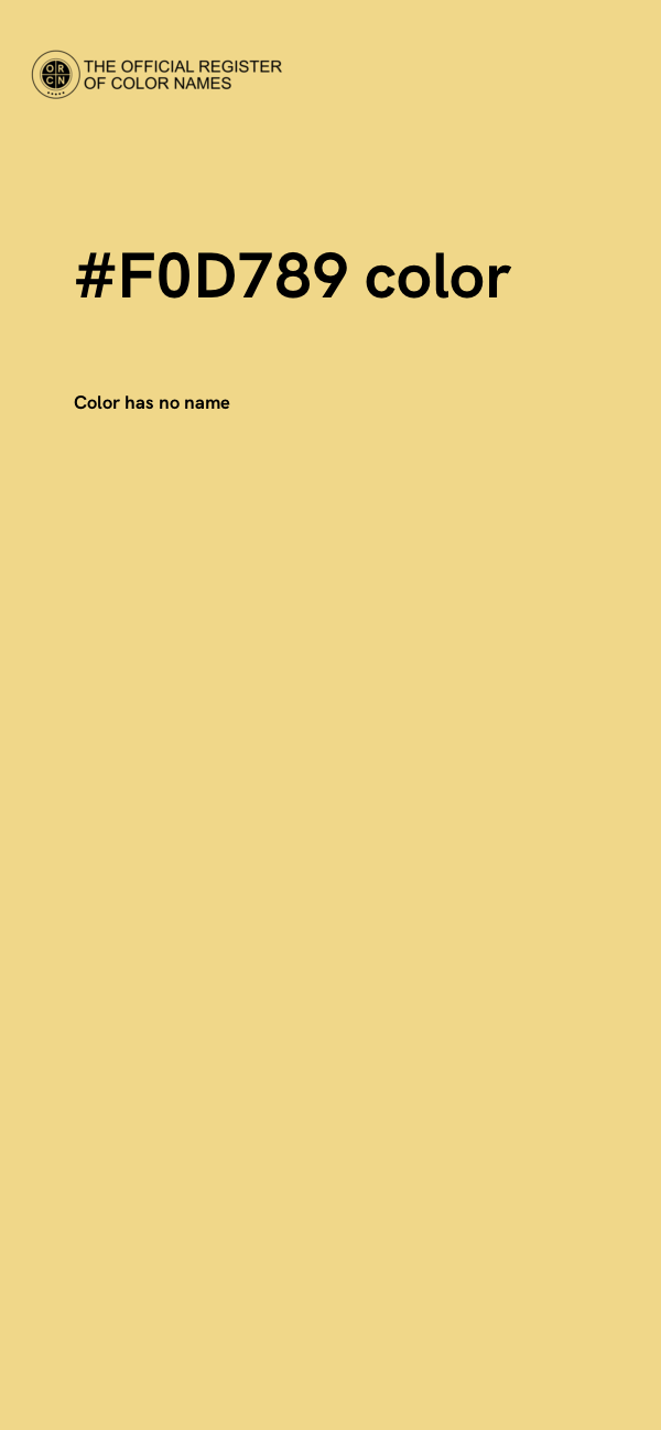 #F0D789 color image