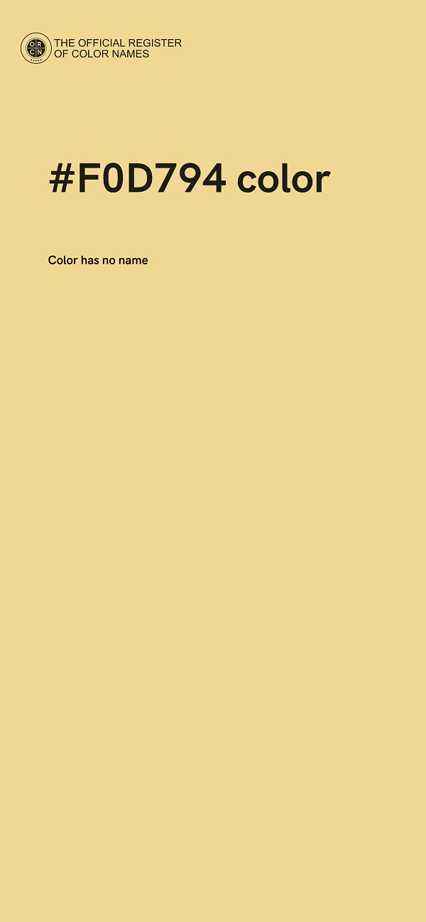 #F0D794 color image