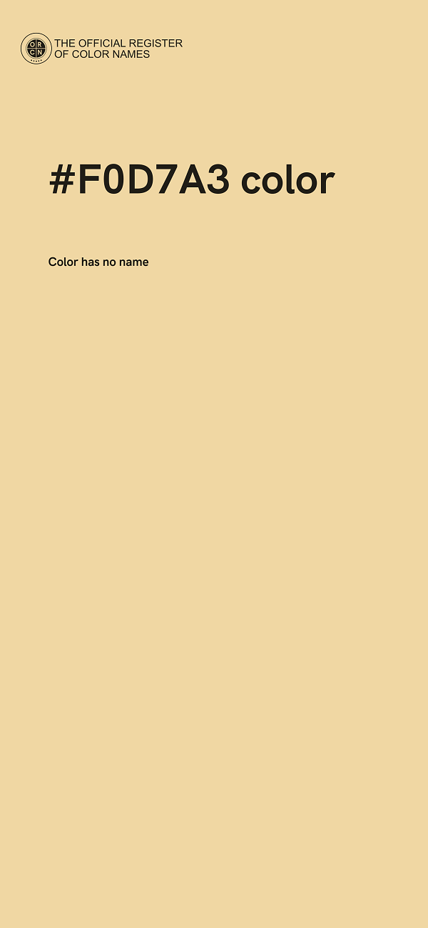 #F0D7A3 color image