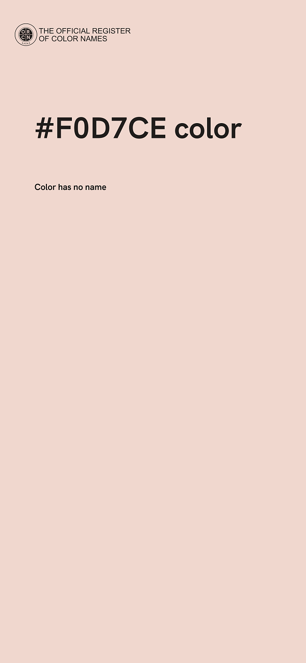 #F0D7CE color image