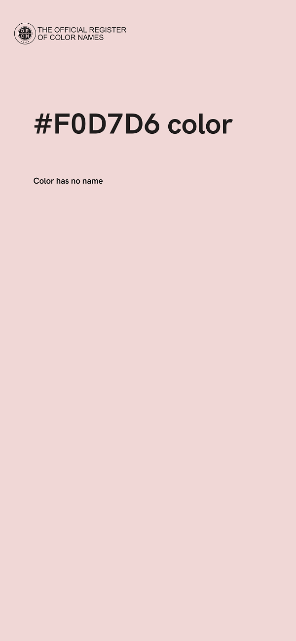 #F0D7D6 color image