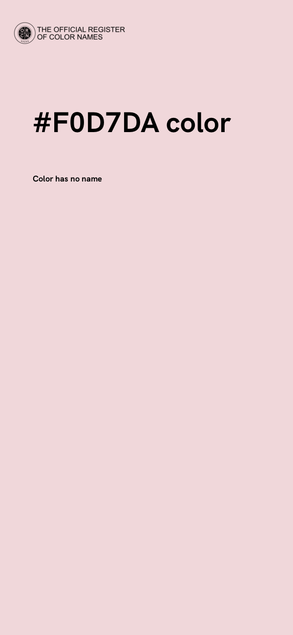 #F0D7DA color image