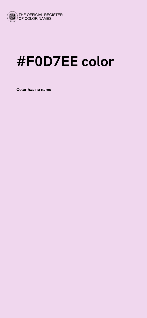 #F0D7EE color image