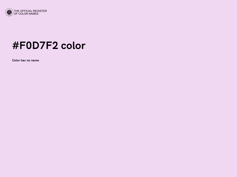 #F0D7F2 color image