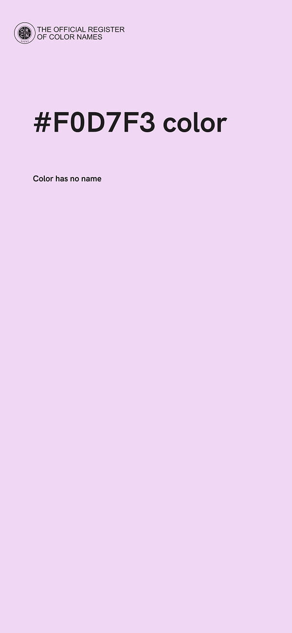 #F0D7F3 color image