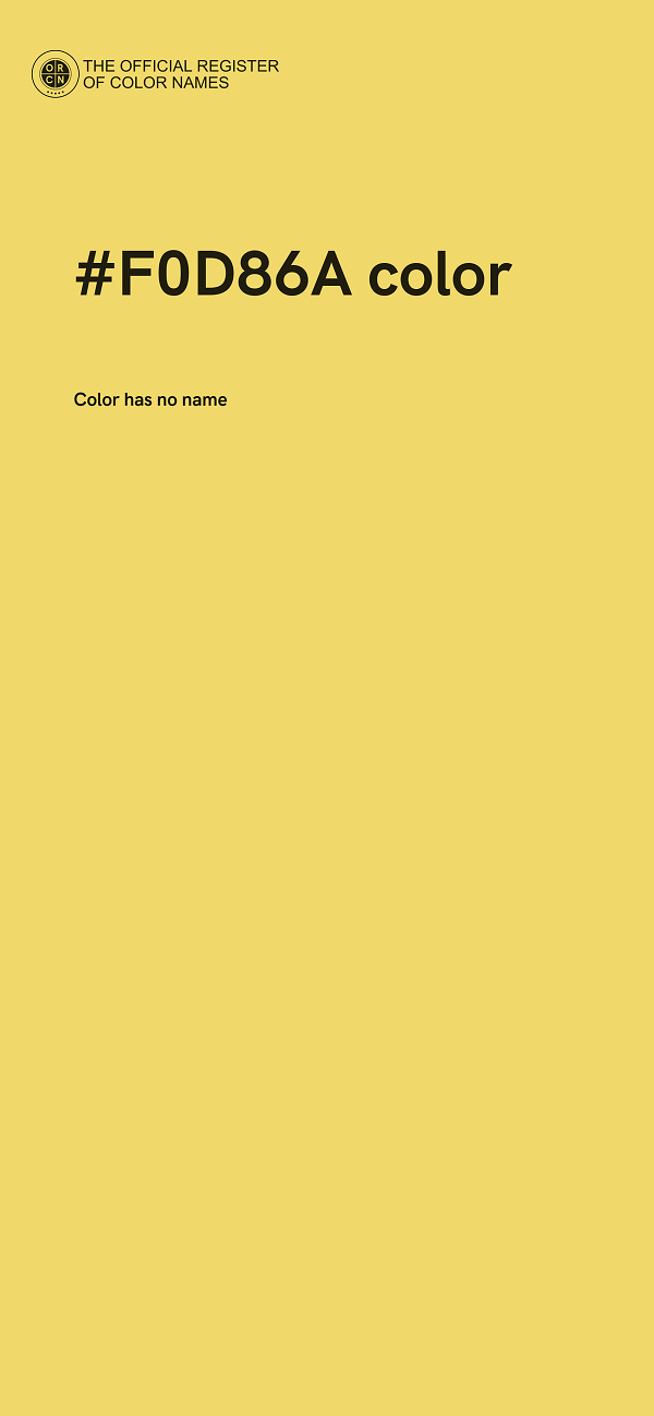 #F0D86A color image