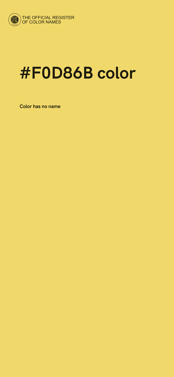 #F0D86B color image