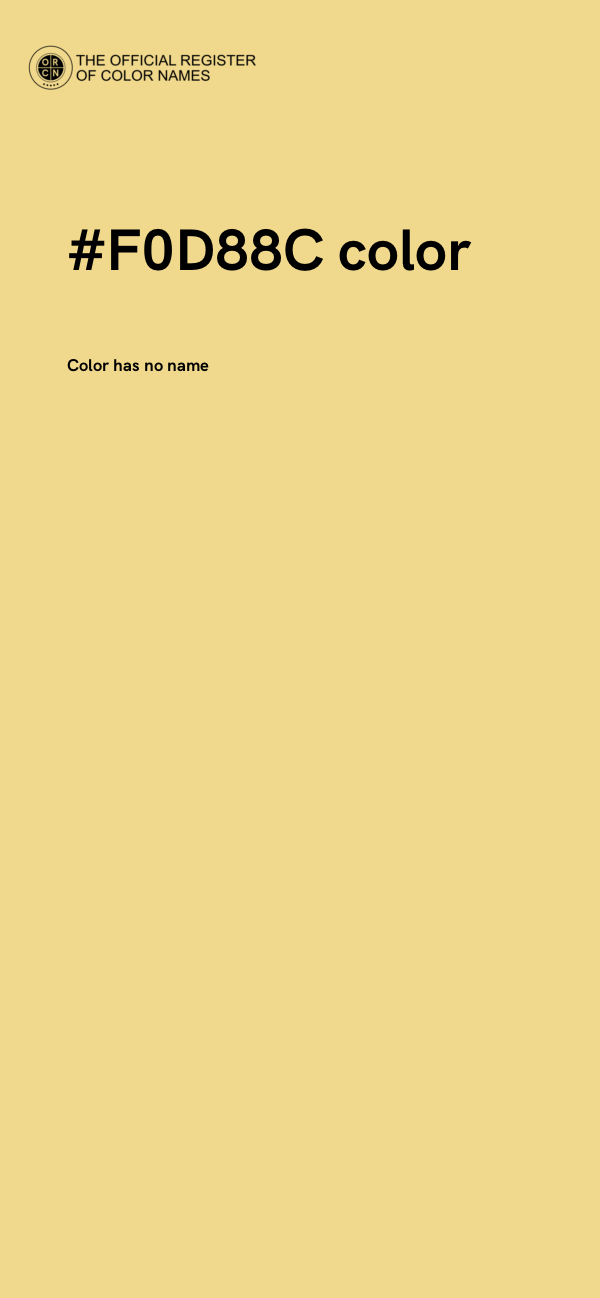 #F0D88C color image