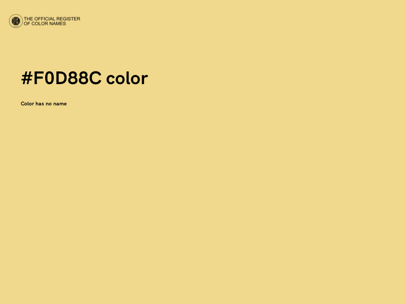 #F0D88C color image