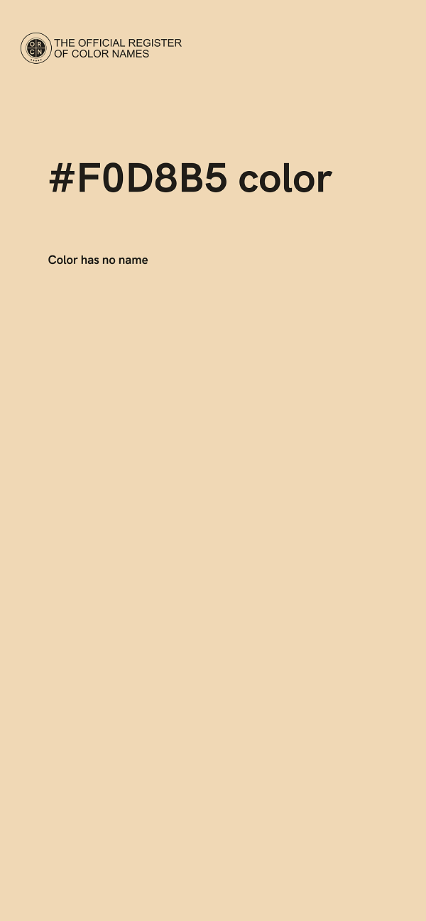 #F0D8B5 color image