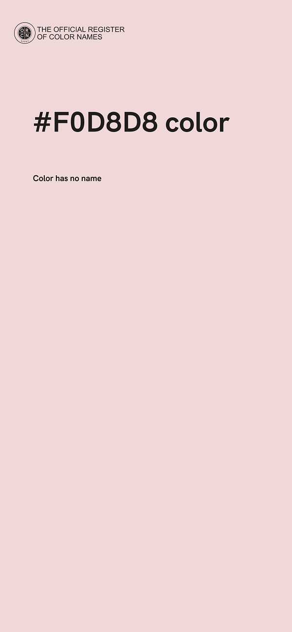 #F0D8D8 color image