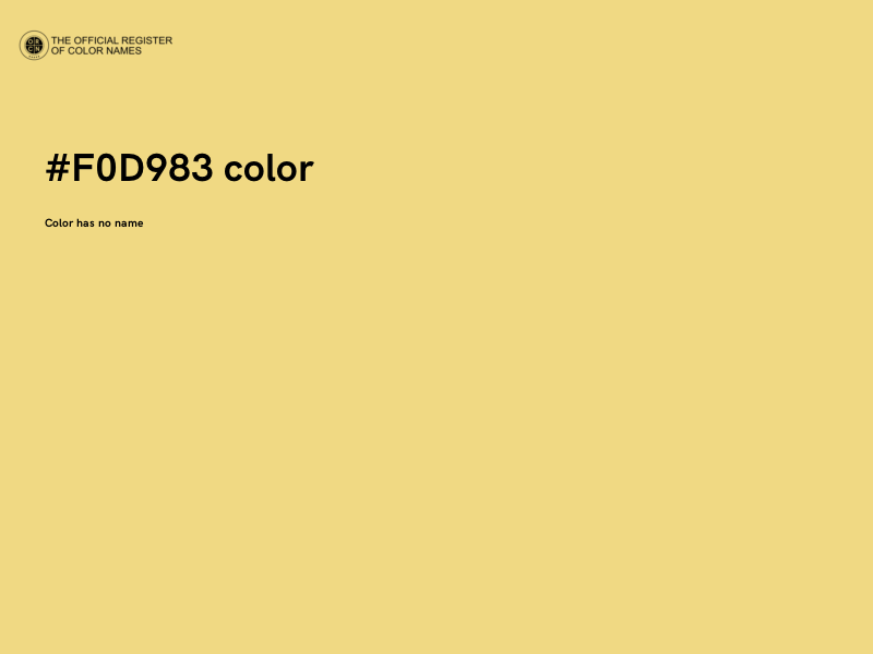 #F0D983 color image