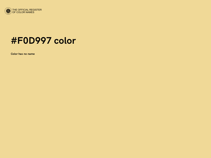#F0D997 color image