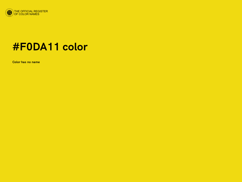 #F0DA11 color image