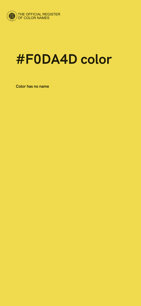 #F0DA4D color image