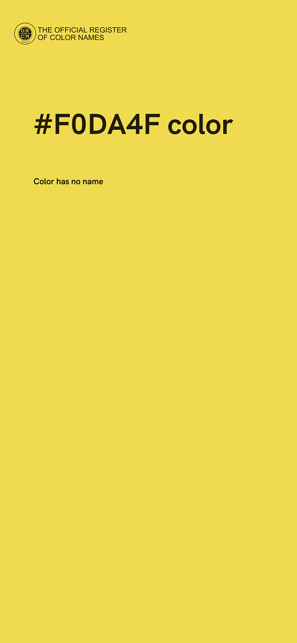 #F0DA4F color image