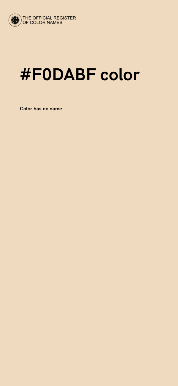 #F0DABF color image