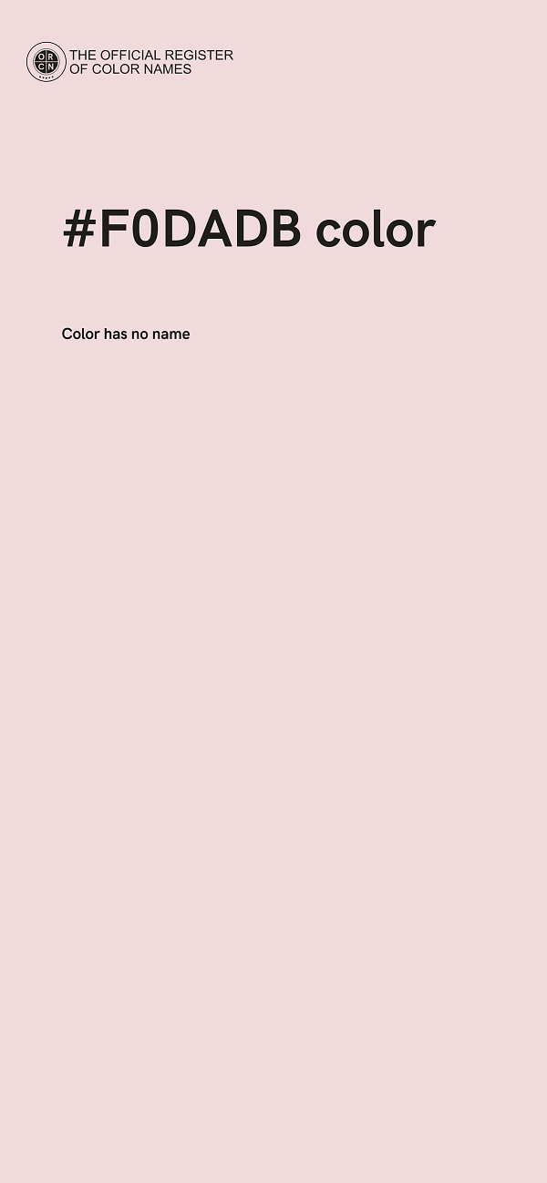 #F0DADB color image