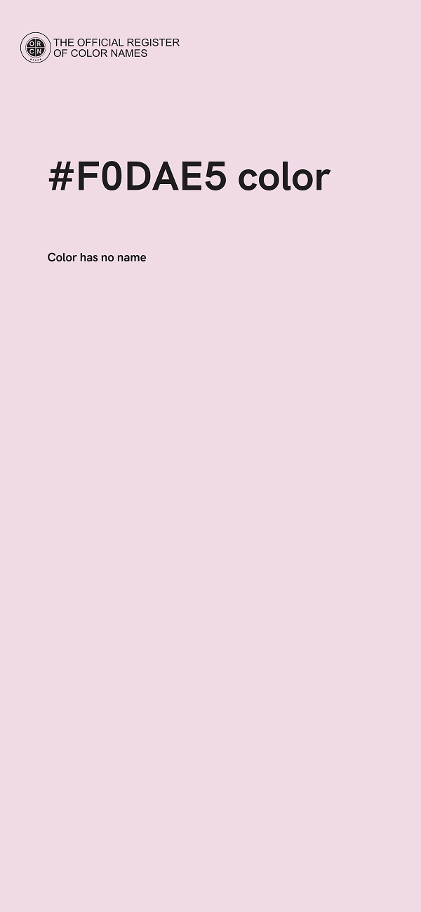 #F0DAE5 color image