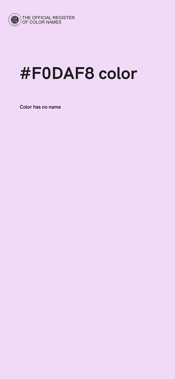 #F0DAF8 color image