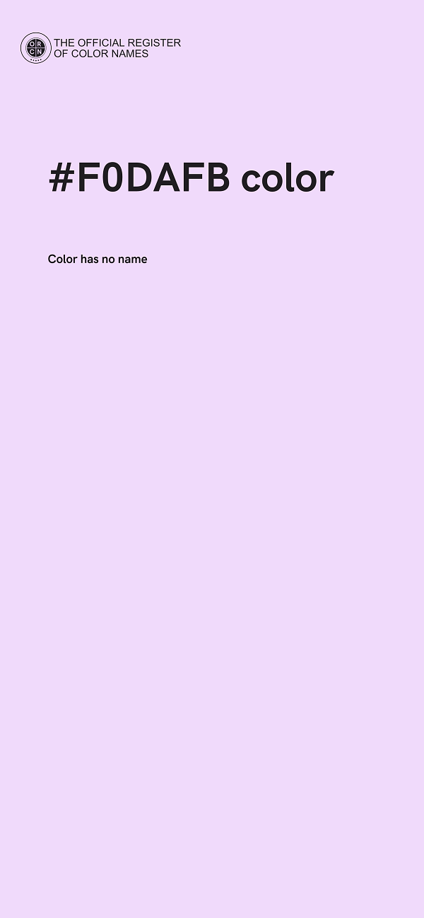 #F0DAFB color image