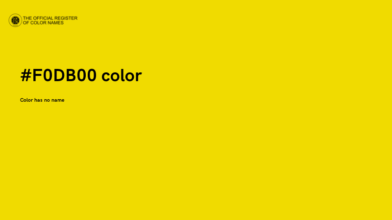 #F0DB00 color image