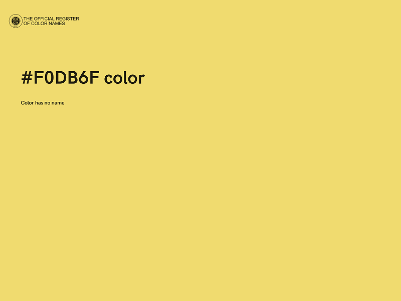 #F0DB6F color image