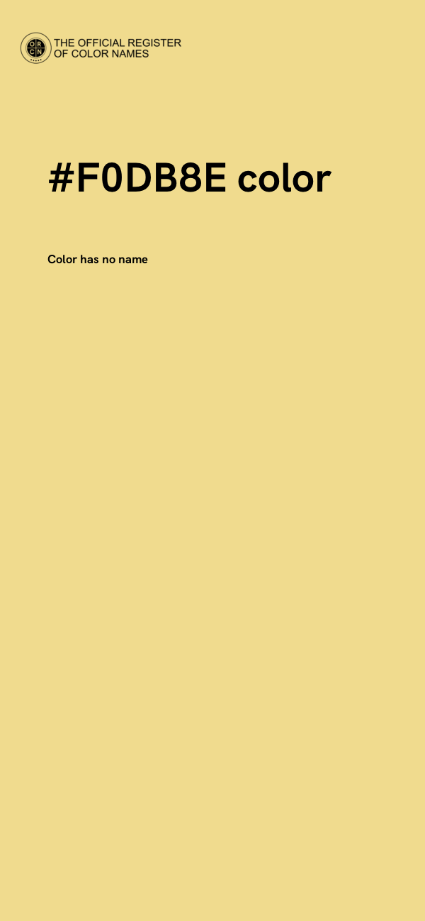 #F0DB8E color image