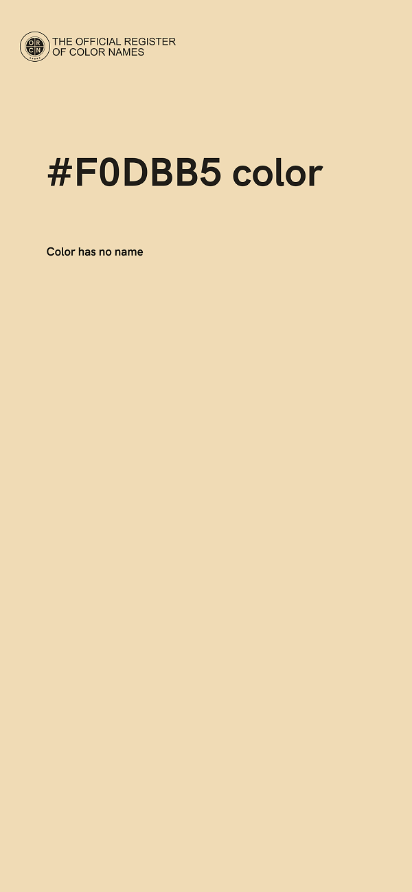 #F0DBB5 color image