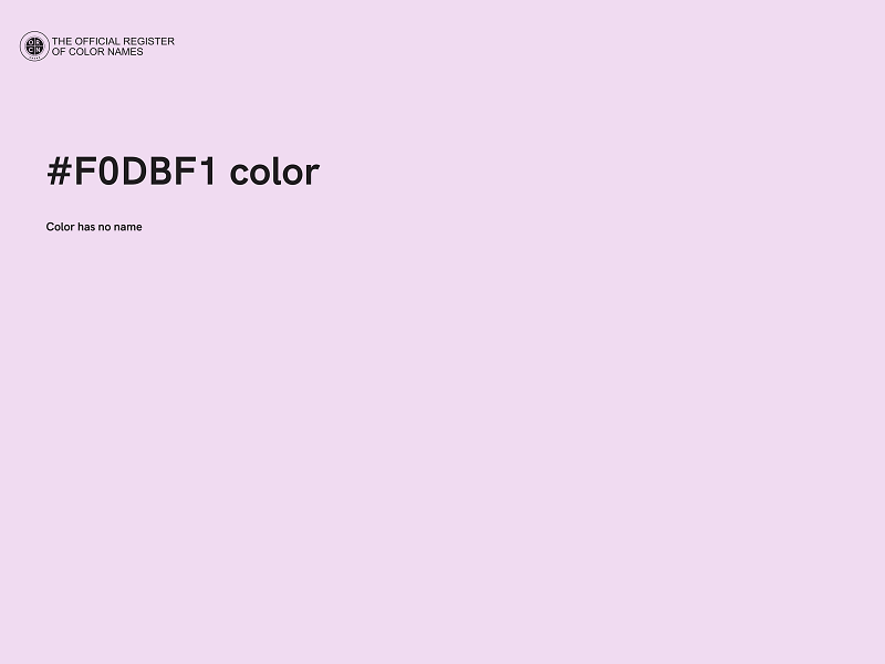 #F0DBF1 color image