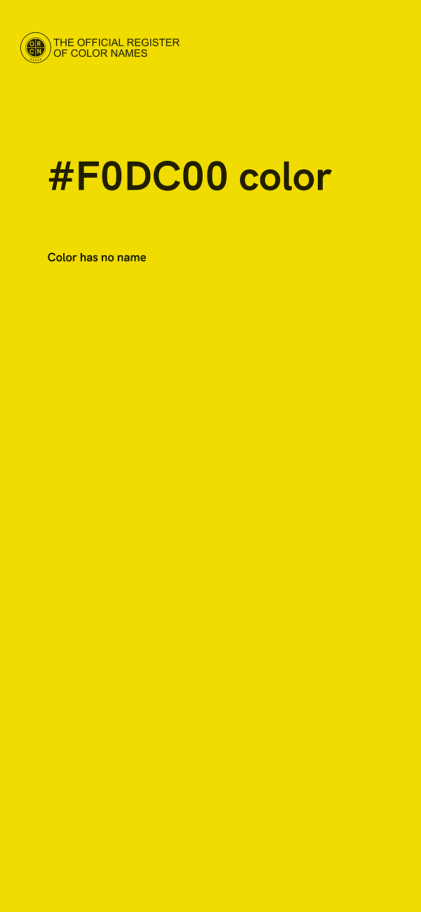 #F0DC00 color image