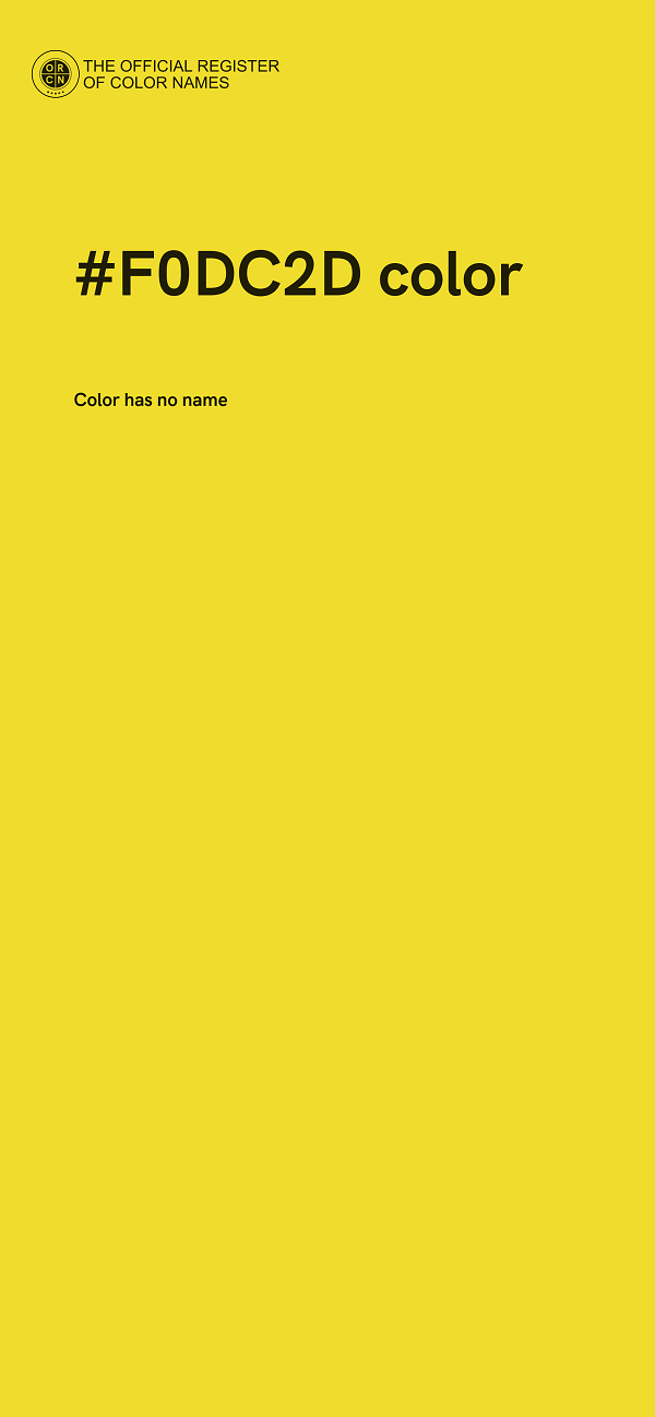 #F0DC2D color image
