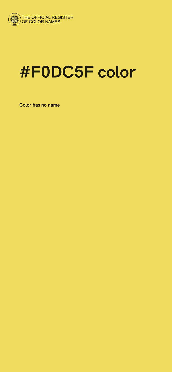 #F0DC5F color image