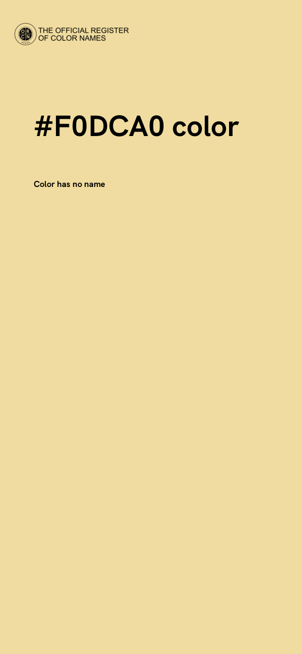 #F0DCA0 color image