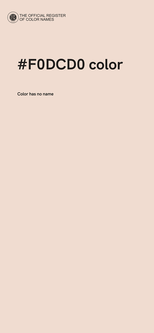 #F0DCD0 color image