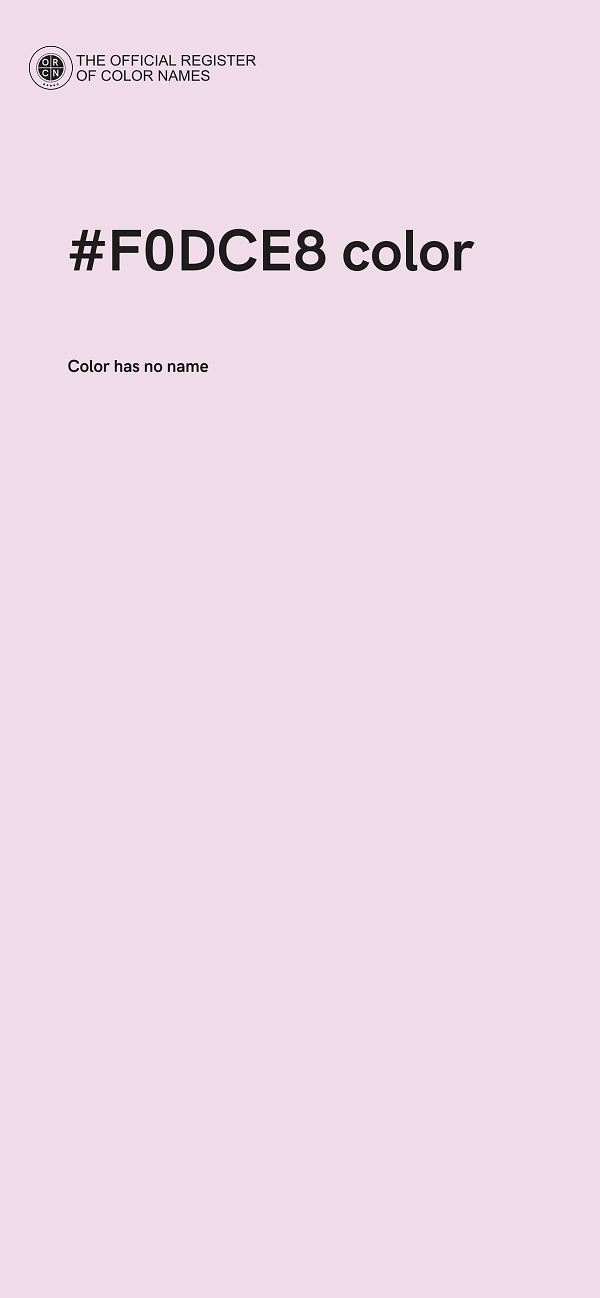 #F0DCE8 color image