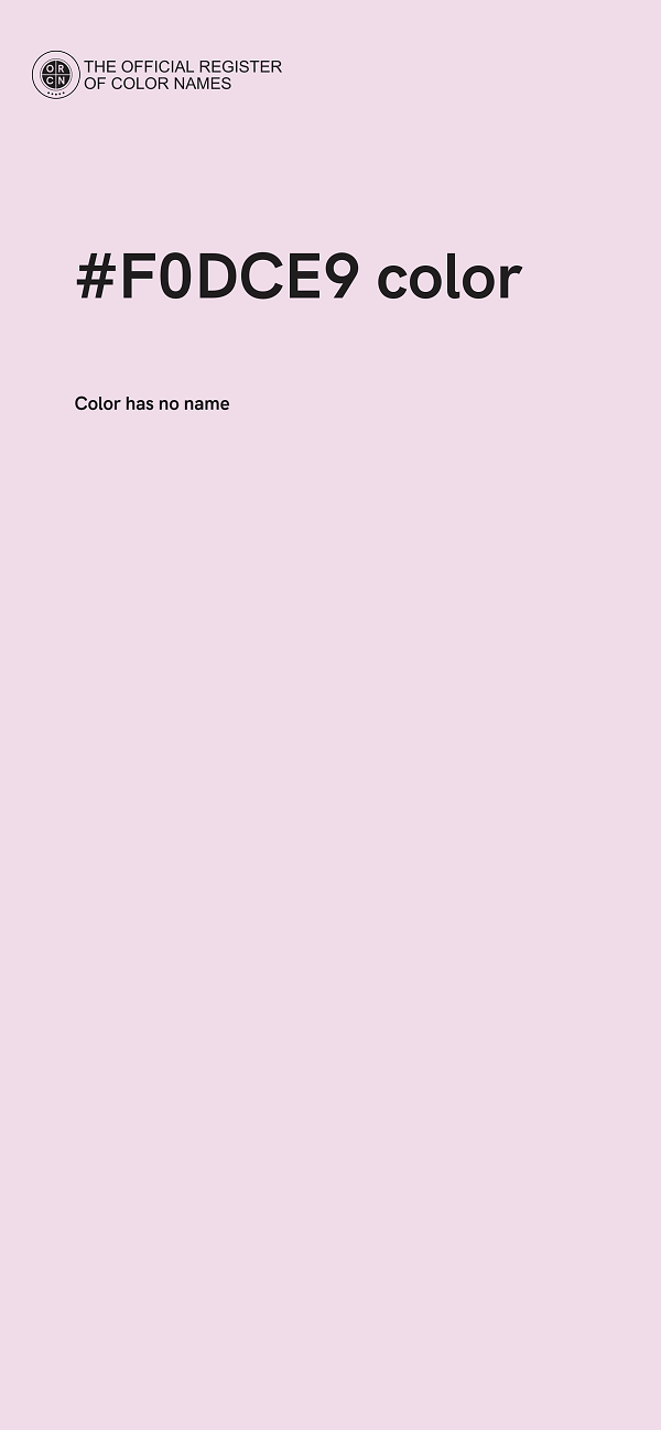 #F0DCE9 color image