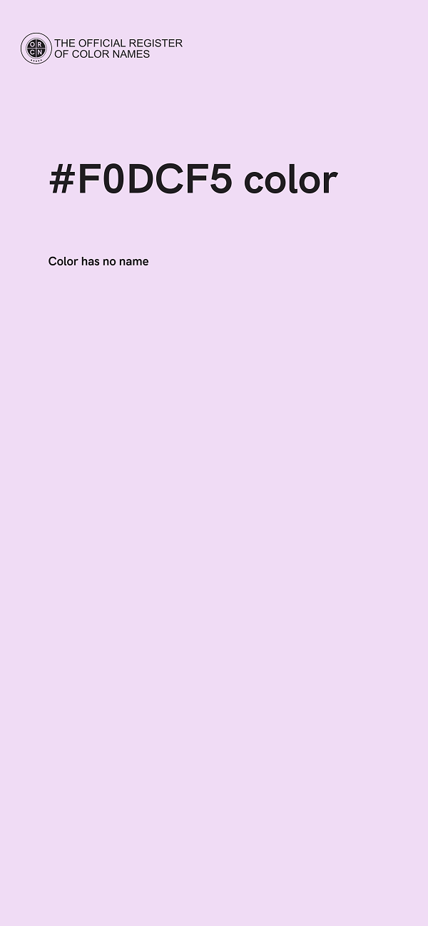 #F0DCF5 color image
