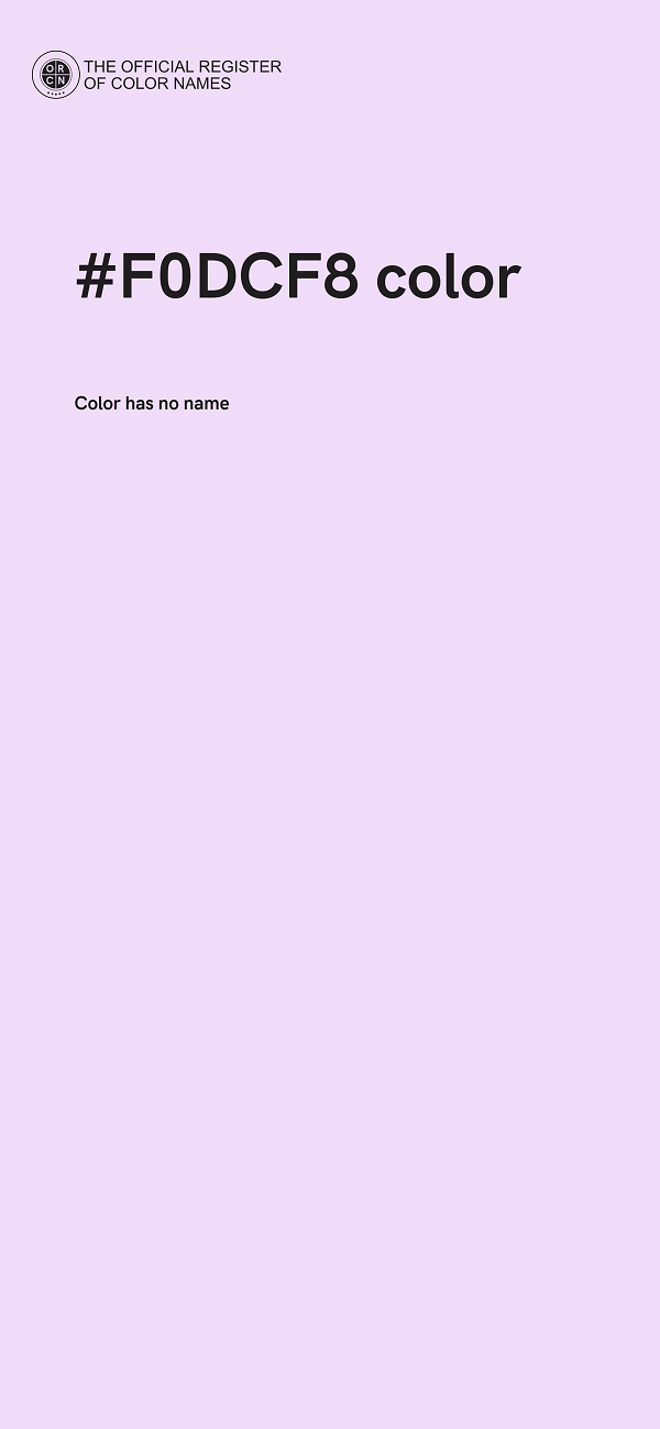 #F0DCF8 color image