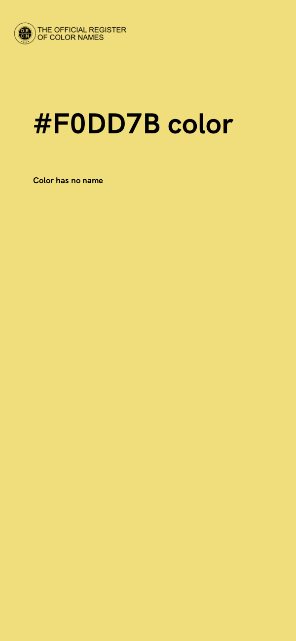 #F0DD7B color image