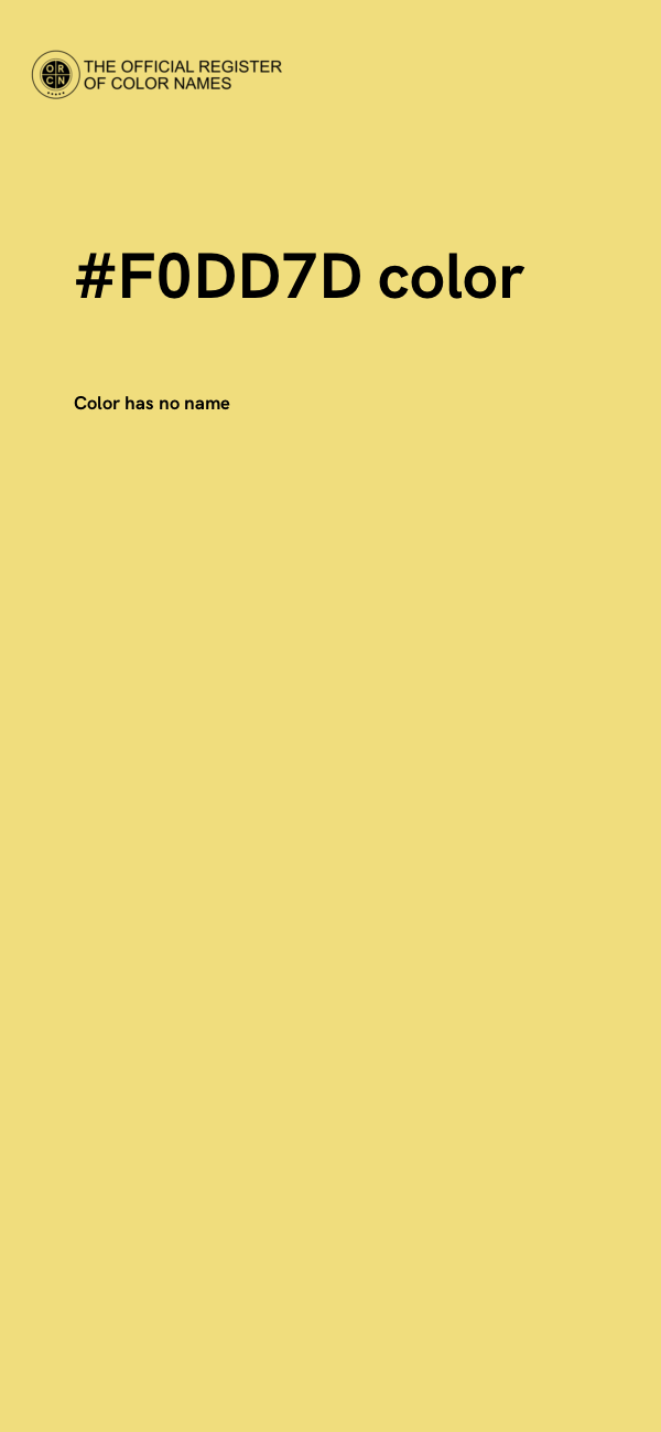 #F0DD7D color image