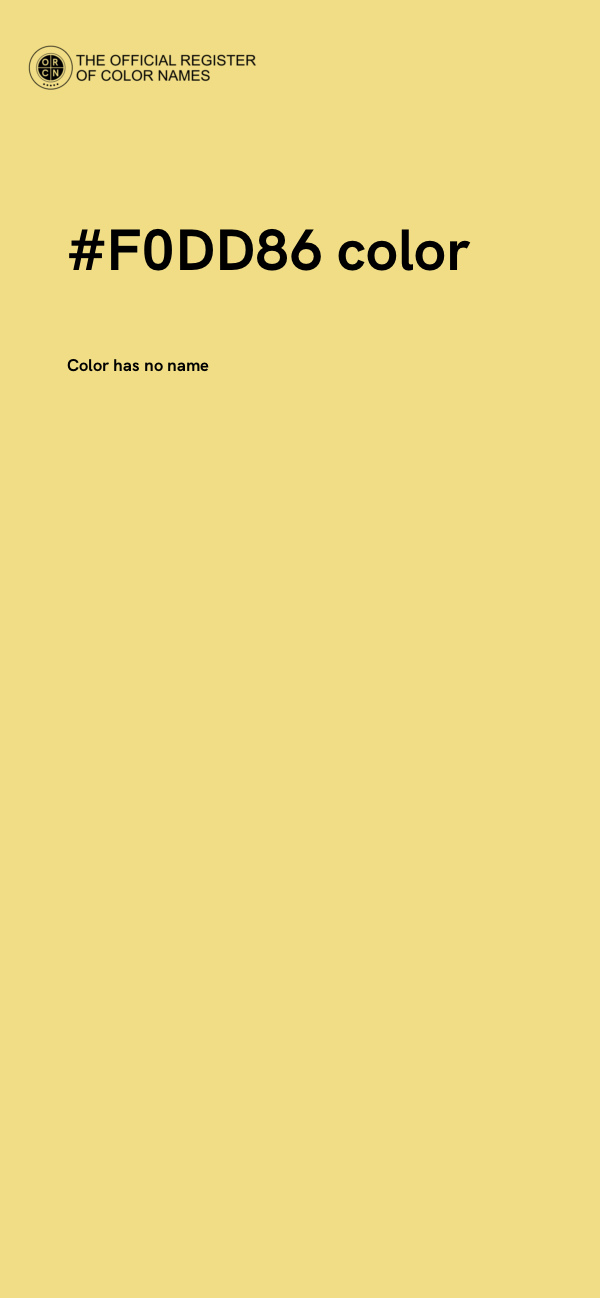 #F0DD86 color image