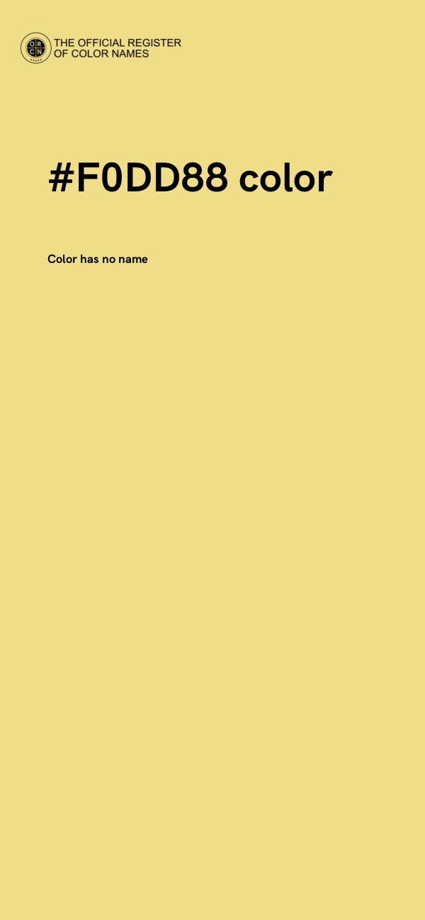 #F0DD88 color image