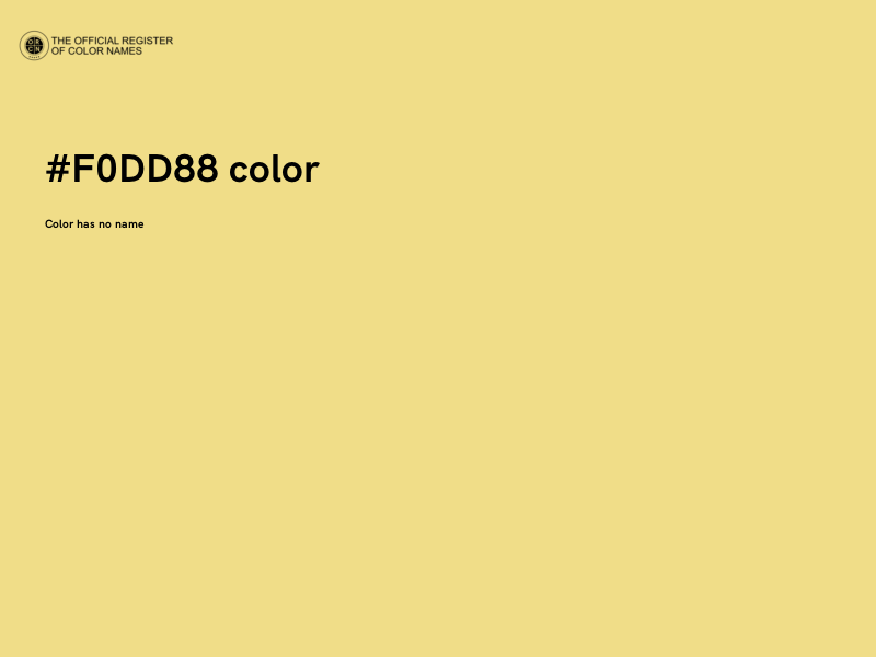 #F0DD88 color image