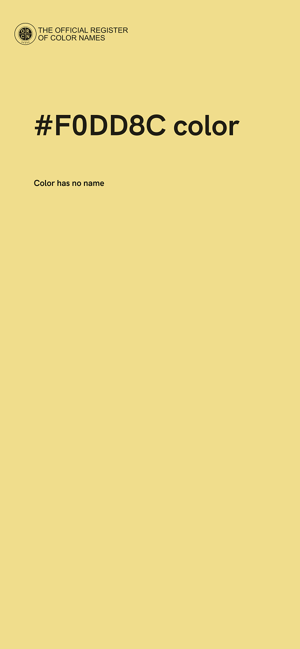 #F0DD8C color image