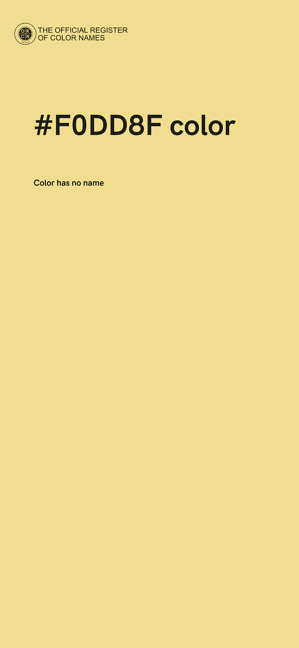 #F0DD8F color image