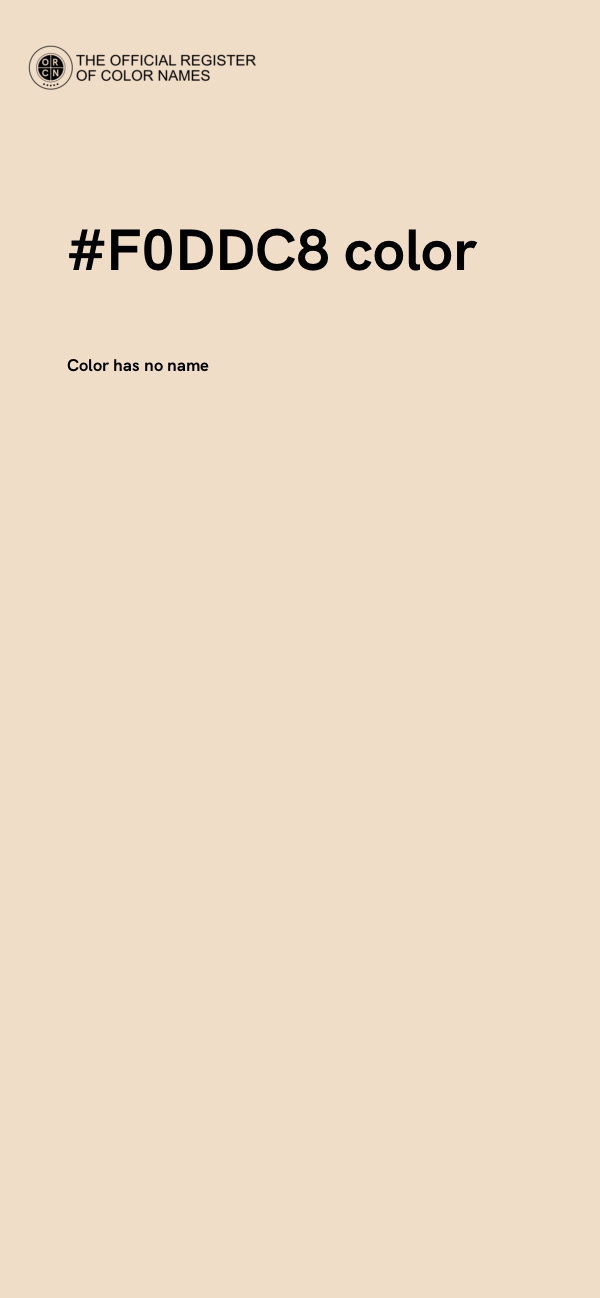 #F0DDC8 color image